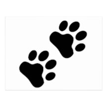 Paw Print Post Cards
