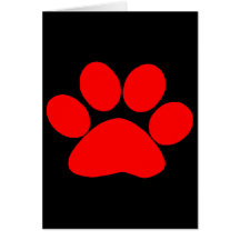 Paw Print (Red) Card