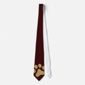 Paw Print Tie - Brown & Tan