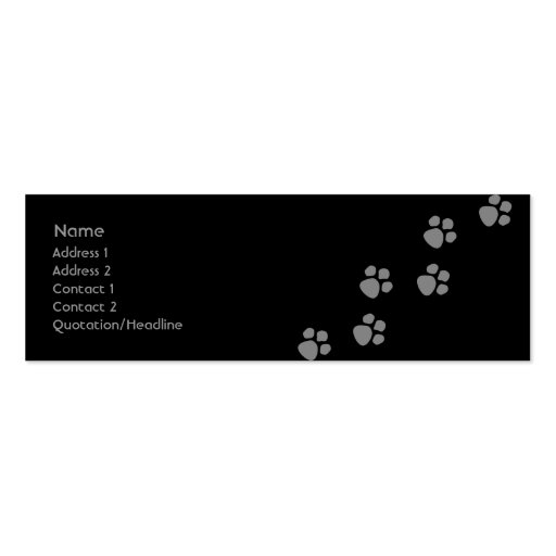 Paw Prints (2) Business Cards (front side)