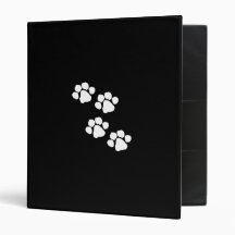 Paw Prints 3 Ring Binder