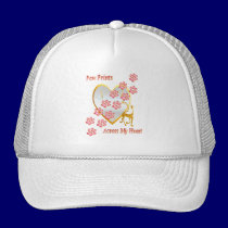 Paw Prints Across My Heart Hat hats