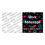 Paw Prints and Hearts Photo Cards