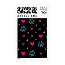 Paw Prints and Hearts Stamp