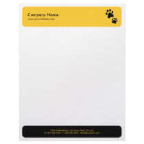 Paw Prints - Animal Care / Veterinary letterhead