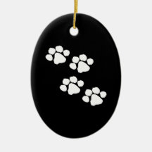 Paw Prints Christmas Ornaments