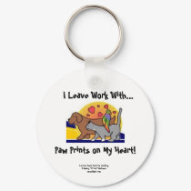 Paw Prints Colored Keychain