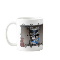 Paw Prints Custom Frame for Dogs Mug by Frames4you Paw Prints Custom Frame for Dogs Mug