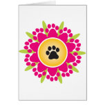 Paw Prints Flower Cards
