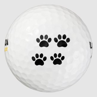 Paw Prints Golf Ball
