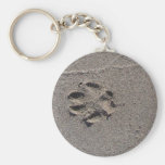 Paw Prints in Sand Keychain