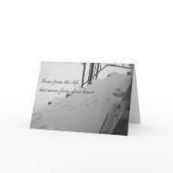 Paw Prints in the Snow Pet Sympathy Card card