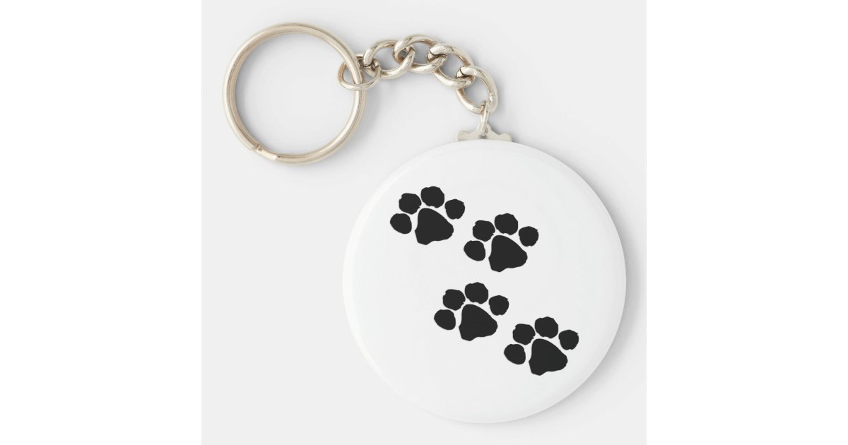 Paw Prints Keychain Zazzle