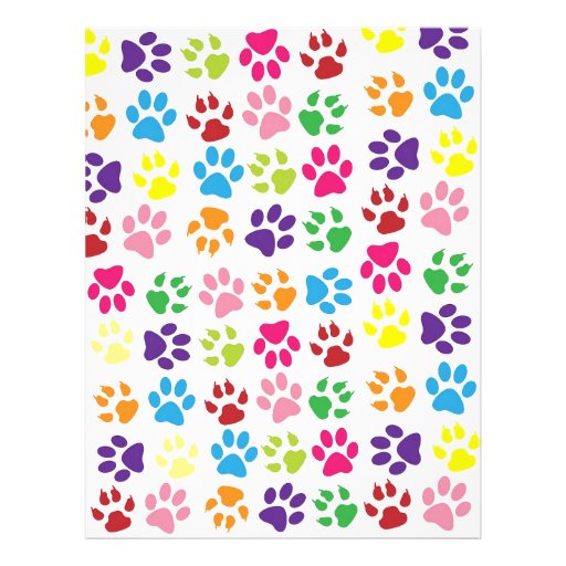 Paw Prints Letterhead Zazzle