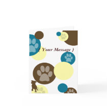 Paw Prints n Circles Dog Cards by PoshPetPrints Paw Prints n Circles Dog Cards