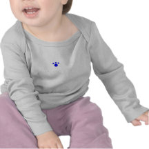 Paw prints on back t shirt