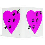 Paw Prints on my Heart - Pink 3 Ring Binders