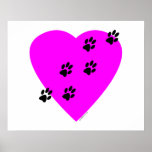 Paw Prints on my Heart - Pink