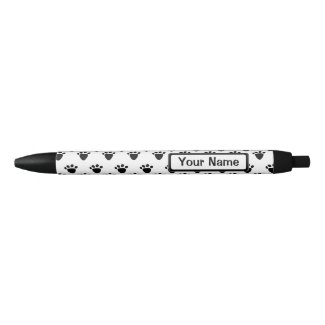 Paw Prints Pen Add Your Text or Personalized Name