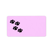 Paw Prints Personalized Address Labels