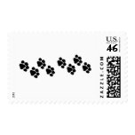 Paw Prints Postage Stamps
