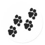 Paw Prints Round Sticker