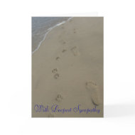 Paw Prints sympathy card card