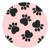 Paw Prints - Talk to the Paw! Round Sticker