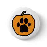 Paw Pumpkin Button