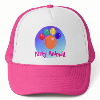 Paw-shaped balloon bouquet_Party Animal cap hat