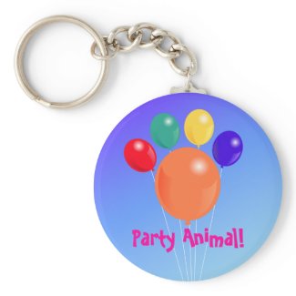 Paw-shaped balloon bouquet_Party Animal keychain keychain