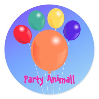 Paw-shaped balloon bouquet_Party Animal Stickers sticker