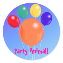 Paw-shaped balloon bouquet_Party Animal Stickers stickers