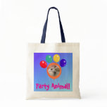 Paw-shaped balloon bouquet_Party Animal template Tote Bag