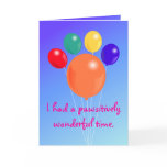 Paw-shaped balloon bouquet_Party Animal Thank You Card