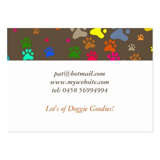 Paw Wallpaper Business Card (back side)