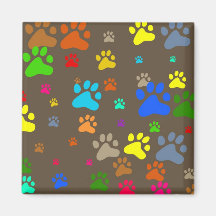 Paw Wallpaper Refrigerator Magnets