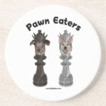 Pawn Eaters Chess Dogs Beverage Coaster