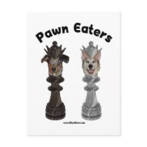 Pawn Eaters Chess Dogs Post Card