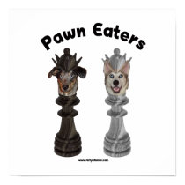 Pawn Eaters Chess Dogs Print
