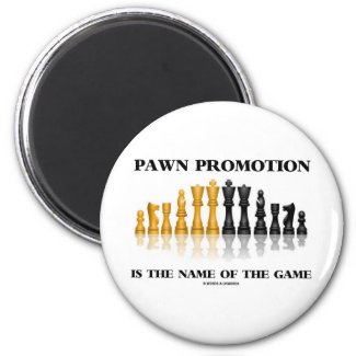 Pawn Promotion Is The Name Of The Game (Chess) Refrigerator Magnets