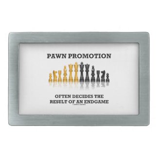 Pawn Promotion Often Decides The Result Of Endgame Belt Buckle