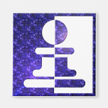 Pawn Reflections Square Magnet