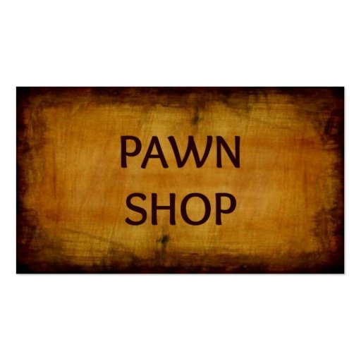Pawn Shop Antique Brushed Business Card (front side)