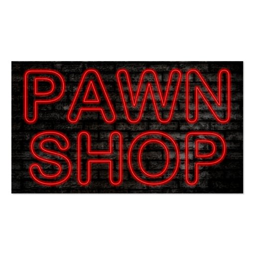 pawn shop : electric sign business card