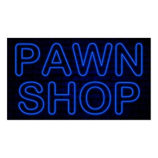 pawn shop : electric sign business card templates (back side)
