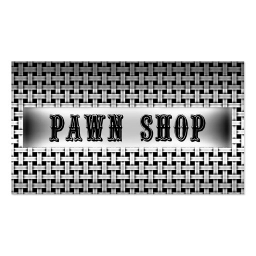 Pawn Shop Metal Look Business Card (front side)