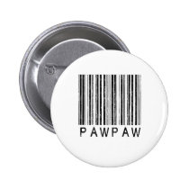 PawPaw Barcode Pinback Buttons