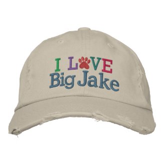 Pawprint Cap - Love My Dog ! by SRF embroideredhat
