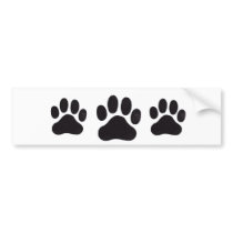 PawPrint, PawPrint, PawPrint bumper stickers by PorcelainStudio PawPrint, PawPrint, PawPrint bumper stickers